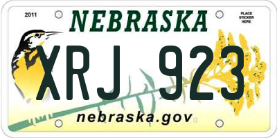 NE license plate XRJ923