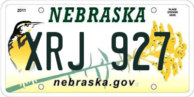 NE license plate XRJ927