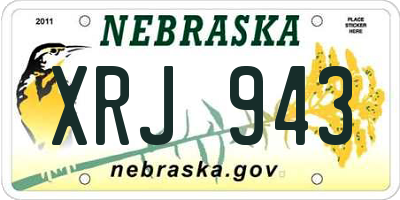 NE license plate XRJ943