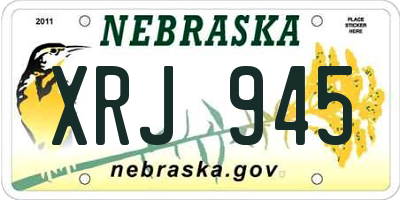 NE license plate XRJ945