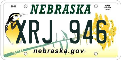 NE license plate XRJ946