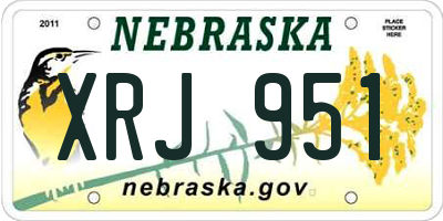 NE license plate XRJ951