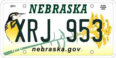 NE license plate XRJ953
