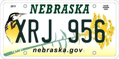 NE license plate XRJ956