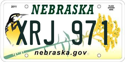 NE license plate XRJ971