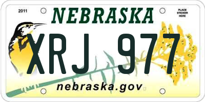 NE license plate XRJ977