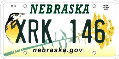 NE license plate XRK146