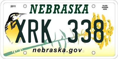 NE license plate XRK338