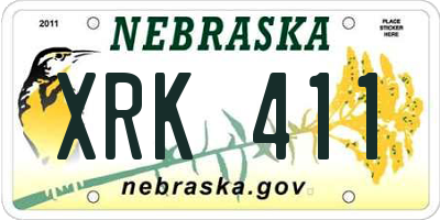 NE license plate XRK411
