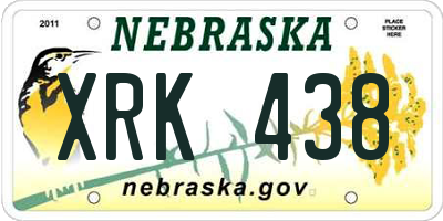 NE license plate XRK438