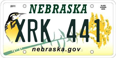 NE license plate XRK441