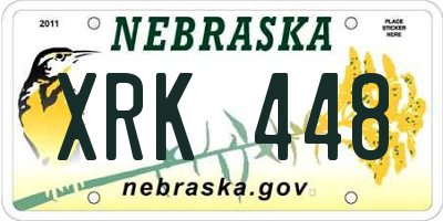 NE license plate XRK448
