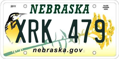 NE license plate XRK479