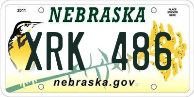 NE license plate XRK486
