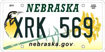 NE license plate XRK569
