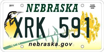 NE license plate XRK591