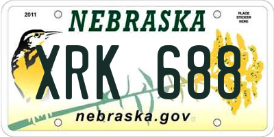 NE license plate XRK688