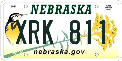 NE license plate XRK811