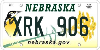 NE license plate XRK906