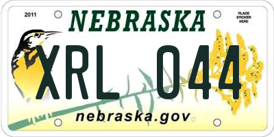 NE license plate XRL044