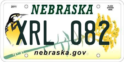 NE license plate XRL082