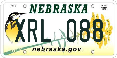 NE license plate XRL088