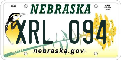 NE license plate XRL094