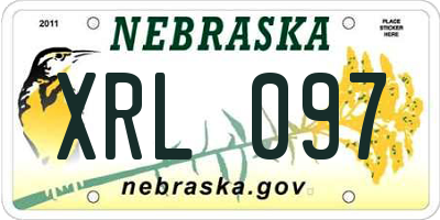 NE license plate XRL097