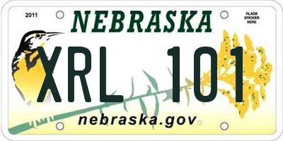 NE license plate XRL101