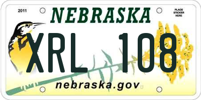 NE license plate XRL108