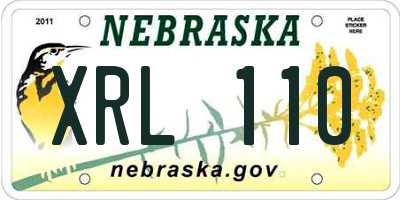 NE license plate XRL110