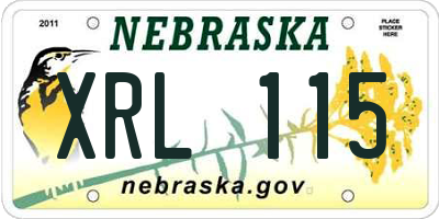 NE license plate XRL115