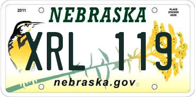 NE license plate XRL119