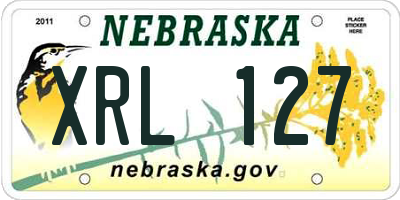 NE license plate XRL127