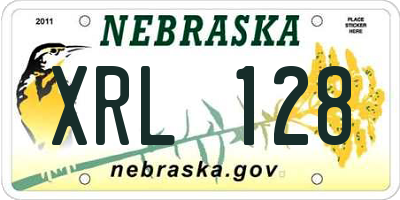 NE license plate XRL128