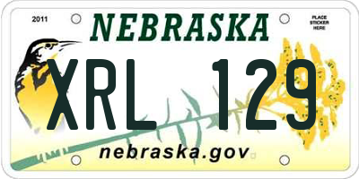 NE license plate XRL129