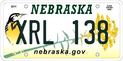NE license plate XRL138