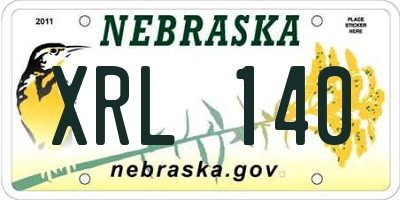 NE license plate XRL140