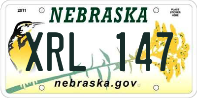 NE license plate XRL147