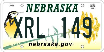 NE license plate XRL149