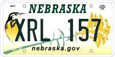 NE license plate XRL157