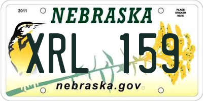 NE license plate XRL159