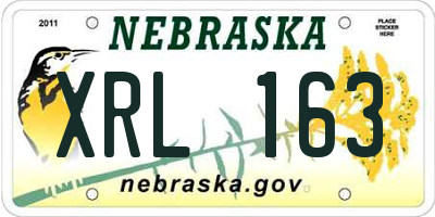 NE license plate XRL163
