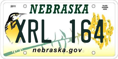 NE license plate XRL164