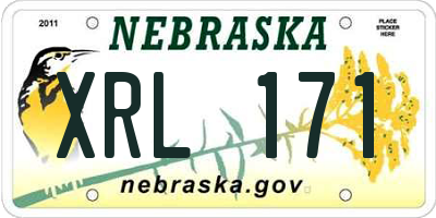 NE license plate XRL171