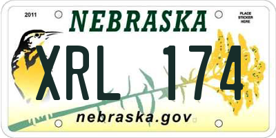 NE license plate XRL174