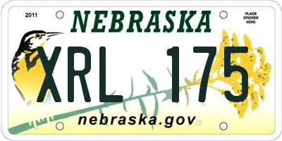 NE license plate XRL175