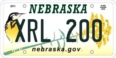 NE license plate XRL200