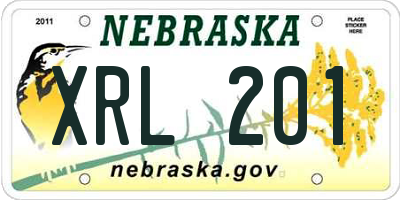 NE license plate XRL201