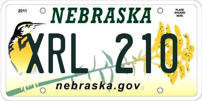NE license plate XRL210